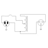 TXFR STEPUP 115V/230V 1000VA W/ CANADIAN 3P PLUG & EURO SOCKET