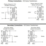 TXFR 12.6V@2A OR 6.3V@4A CHMT IP115/230V