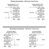 TXFR 24V@.5A OR 12V@1A CHMT IP 117/234V W/WIRES