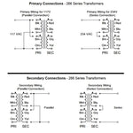 TXFR 12V@.7A OR 6V@1.4A CHMT IP117/234V W/WIRES