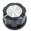 KNOB 1/4IN PLAST 23MM SCREW BLK 23MMX14MM