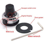 KNOB MULTITURN PRECISION 1/4IN WITH DISPLAY WINDOW AND LOCK