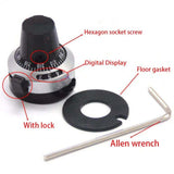 KNOB MULTITURN PRECISION 1/4IN WITH DISPLAY WINDOW AND LOCK