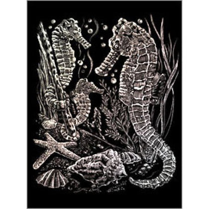 HOLOGRAPHIC ENGRAVING SEA HORSES