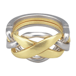 RING PUZZLE-HANAYAMA CAST METAL LEVEL 4