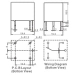 RELAY DC 5V 1P2T 10A 5P PCMT 10A/120VAC/28VDC