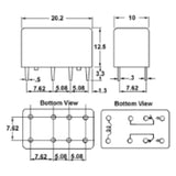 RELAY DC 12V 2P2T 2A 8P PCMT .5A/125VAC 2A/30VDC