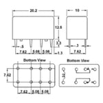 RELAY DC 5V 2P2T 1A 8P PCMT 1A/3VDC 1A/12VAC