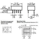 RELAY DC 5V 2P2T 1A 10P PCST