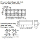 RELAY DC 6V 4P2T .5A 14P PC DIP .6A/125AC/110DC 2A/30VDC