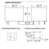 RELAY DC 12V 1P1T 30A 4P PCMT QT 30A/120VAC