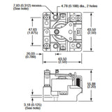 RELAY DC 12V 1P1T 30A 4P SQR SCR NO 30A/125VAC/240VAC 20A/600VAC