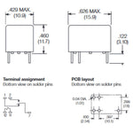 RELAY DC 12V 1P2T 6P PCMT