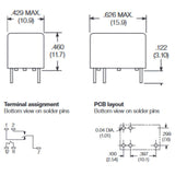 RELAY DC 12V 1P2T 6P PCMT