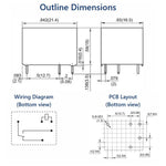 RELAY DC 12V 1P2T 3A 5P PCMT 3A/125VAC