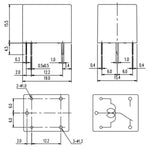 RELAY DC 12V 1P2T 10A 5P PCMT 10A/120VAC/24VDC 5A/240VAC