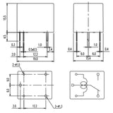 RELAY DC 12V 1P2T 10A 5P PCMT 10A/120VAC/24VDC 5A/240VAC