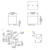RELAY DC 12V 1P2T 40A 5P PCMT 40A/14VDC
