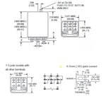 RELAY DC 12V 3P2T 5A 11P PLUGIN 5A/240VAC