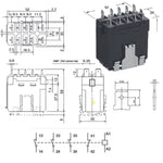 RELAY DC 12V 4P1T 15A 10P QT 15A/120VAC BRKT MT