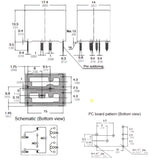 RELAY DC 12V 2X1P2T 20A 8P AUTO TWIN 1 FORM CX2 BRIDGE 20A/14VDC