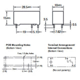 RELAY DC 24V 1P1T 8A 4P PCMT 8A/250VAC 30VDC