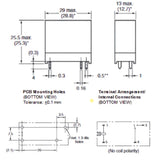 RELAY DC 24V 1P1T 10A 4P PCMT NO 10A/250VAC/30VDC