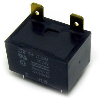 RELAY DC 24V 1P1T 30A 4P PC/QT 30A/120VAC 20A/240VAC