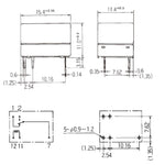 RELAY DC 24V 1P2T .5A 5P PCMT .5A/120AC 1A/24VDC