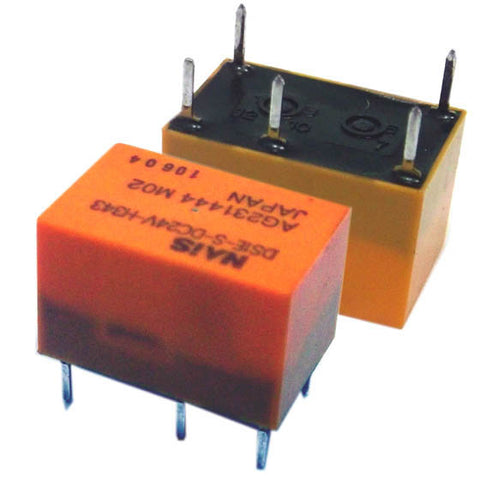 RELAY DC 24V 1P2T .6A 5P PCMT C FORM