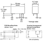 RELAY DC 24V 1P2T 12A 5P PCMT 12A/250VAC