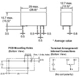 RELAY DC 24V 1P2T 12A 5P PCMT 12A/250VAC