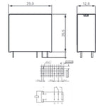 RELAY DC 24V 1P2T 16A 8P PCMT 16A/250VAC