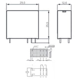 RELAY DC 24V 1P2T 16A 8P PCMT 16A/250VAC