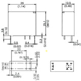 RELAY DC 24V 2P1T 12A 6P PCMT 12A/277VAC