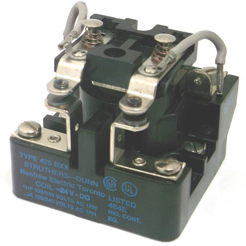 RELAY DC 24V 2P1T 30A 6P SCREW 30A/240VAC NO{{