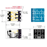 RELAY DC 24V 3P2T 6A 11P PLUGIN 6A/240VAC