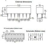 RELAY DC LATCH 1.5V 4P2T 16P PCMT 2A/250VAC
