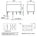 RELAY DC LATCH 5V 2P2T 2A 10P PCMT 1A 125VAC