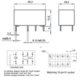 RELAY DC LATCH 5V 2P2T 2A 10P PCMT 1A 125VAC