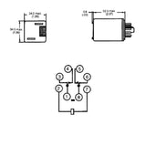 RELAY AC 24V 2P2T 10A 8P ROUND 10A/250VAC/28VDC