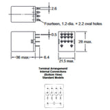 RELAY AC 12V 4P2T 5A 14P SOLDER PLUG-IN 5A/250VAC/30VDC