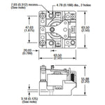 RELAY AC 240V 1P2T 30A SQUARE 30A/125VAC/240VAC 20A/600VAC