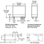 RELAY AC 24V 1P2T 10A 5P PCMT 10A/250VAC 30VDC