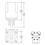 RELAY AC 120V 2P2T 10A 8P ROUND 10A/250VAC/28VDC WITH LED