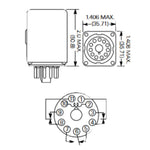 RELAY AC 120V 3P2T 10A 11P RND 10A/120VAC 6A/250VAC