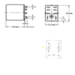 RELAY AC 220/240V 2P2T 10A 8P PCMT 10A/120VAC/220VAC