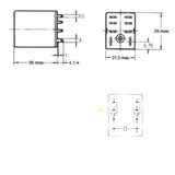 RELAY AC 220/240V 2P2T 10A 8P PCMT 10A/120VAC/220VAC