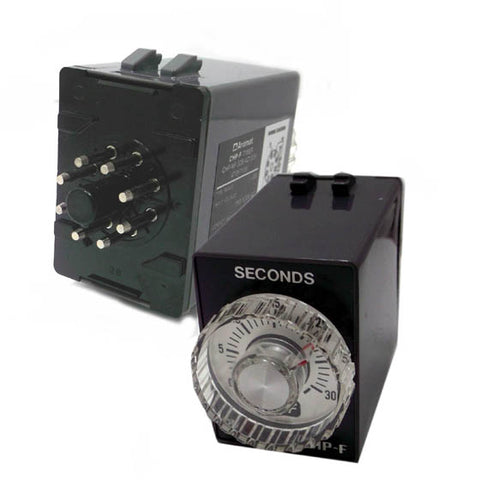 TIMER AC 120V OFF-DELAY 0.5-30S 1P2T 8P RND 3A/250VAC{{
