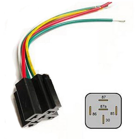 RELAY SOCKET AUTO 5P 80A W/12AWG WIRES
